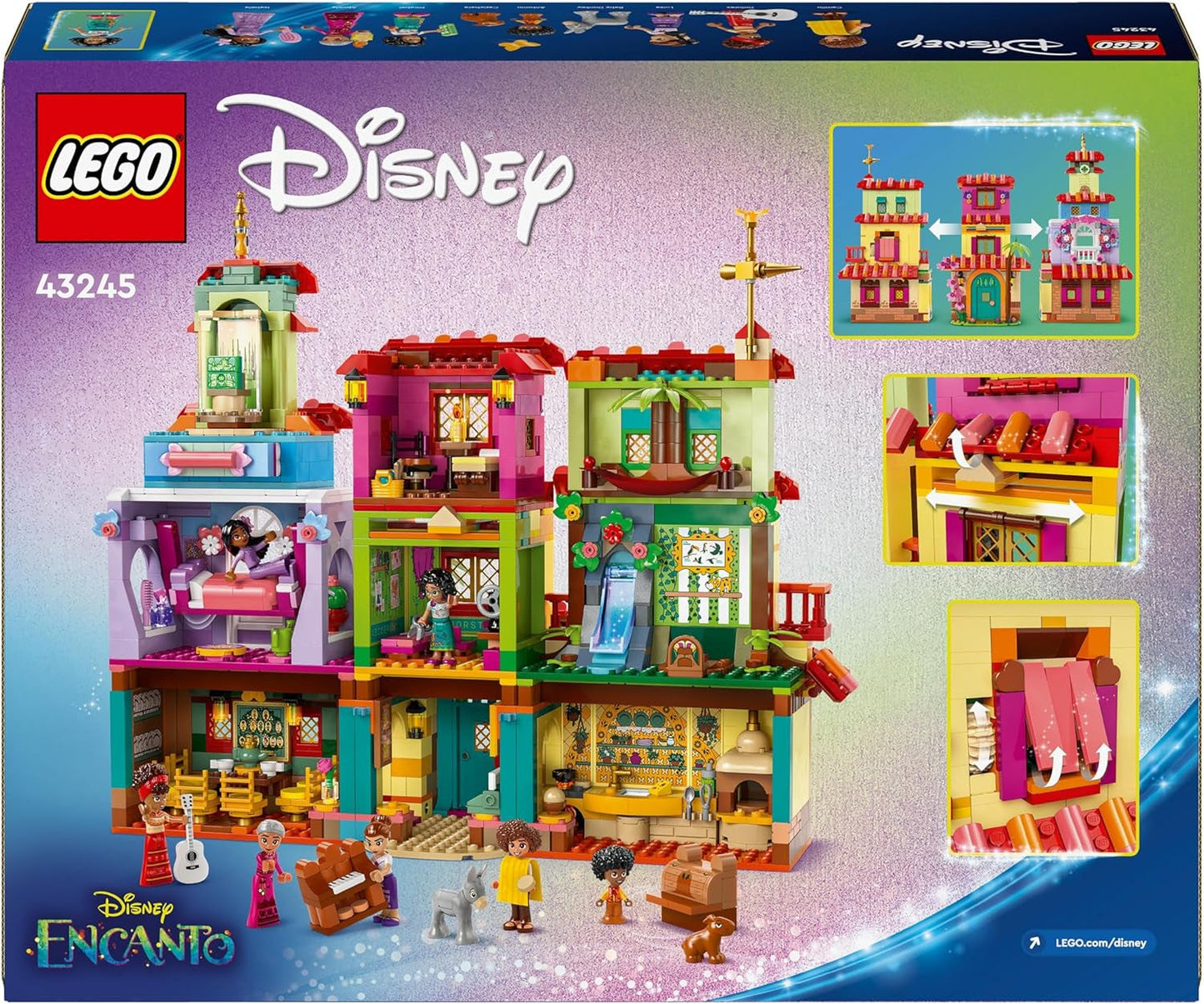 LEGO Ç€ Disney Encanto Casa Mágica de los Madrigales Casa de muñecas infantil con figura de Mirabel Juguete de construcción para niñas y niños a partir de 7 años 43245 Juegos de construcción Besuche den LEGO-Store