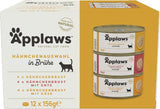 Applaws Paquete múltiple de comida húmeda para gatos 100% natural premium con pollo en caldo - Paquete de 12 latas x 156 g