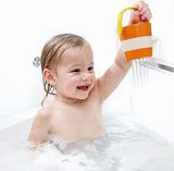 Juego de cubos coloridos Hape | Juguete de baño con rueda hidráulica de tres piezas para niños pequeños, multicolor Jucarii Bebe Naty Shop