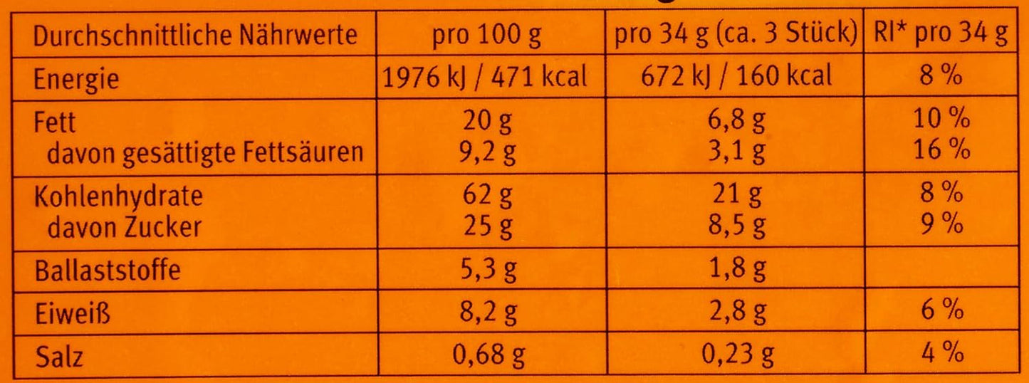 Bahlsen Hobbits Crunchy - Paquete de 18 - Caja de almacenamiento - Galletas integrales de avena con alto contenido de fibra (18 x 250 g)