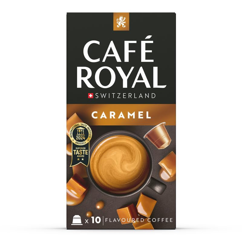 Café Royal con sabor a caramelo – Café compatible con Nespresso®, cremoso, helle Röstung, 100 % Arábica, Rainforest Alliance, 100 cápsulas