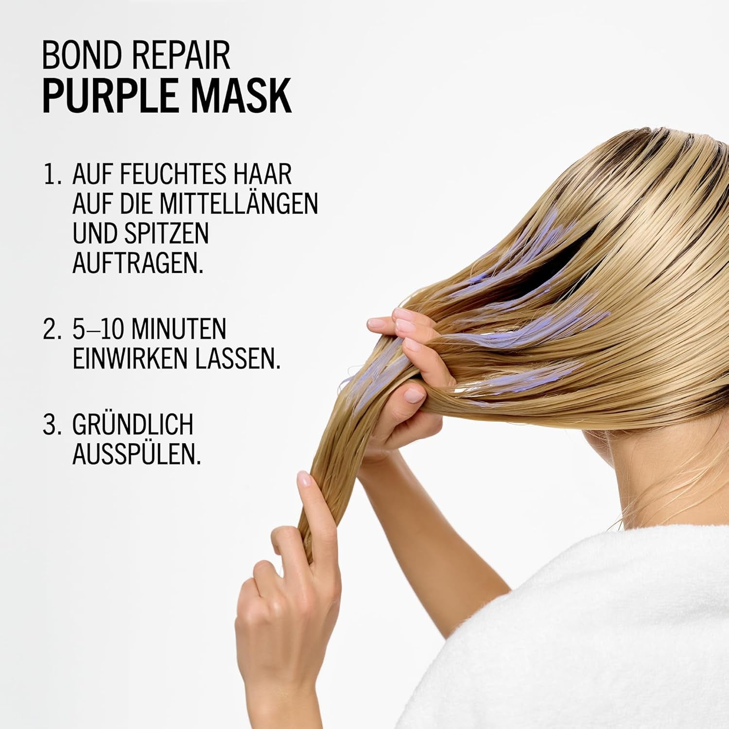 Schwarzkopf Professional BLONDME Bond Repair Purple Mask Mascarilla para cabello frío Neutraliza los tonos amarillos para cabellos teñidos, decolorados y claros Acondicionador profundo y fortalecedor 200 ml Mascarilla capilar Naty Shop