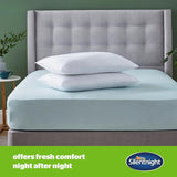 Paquete de 2 almohadas suaves antialérgicas Silentnight, almohadas de apoyo de plumas suaves, ideal para personas que duermen boca abajo, hipoalergénicas y lavables a máquina, paquete de 2 almohadas estándar Naty Shop