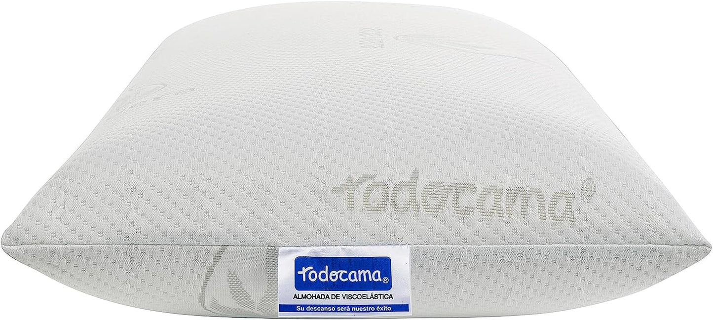Todocama - Almohada viscoelástica, aloe vera, 2 piezas, 70 cm, blanca Naty Shop almohadas estándar