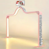 Kalolary Lampadaire, Lash Lumière Pour Extensions De Cils Regglable À 360°, 3000K-6000K Demi-Lune Lamp, Lamp De Beauté (lámpara de media luna)