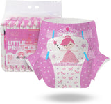 CutiePlusU Pañales para adultos, paquete de 10, pañales desechables para mujeres y hombres, máxima absorbencia durante la noche - I Love Summer (tamaño mediano 71-96 cm)