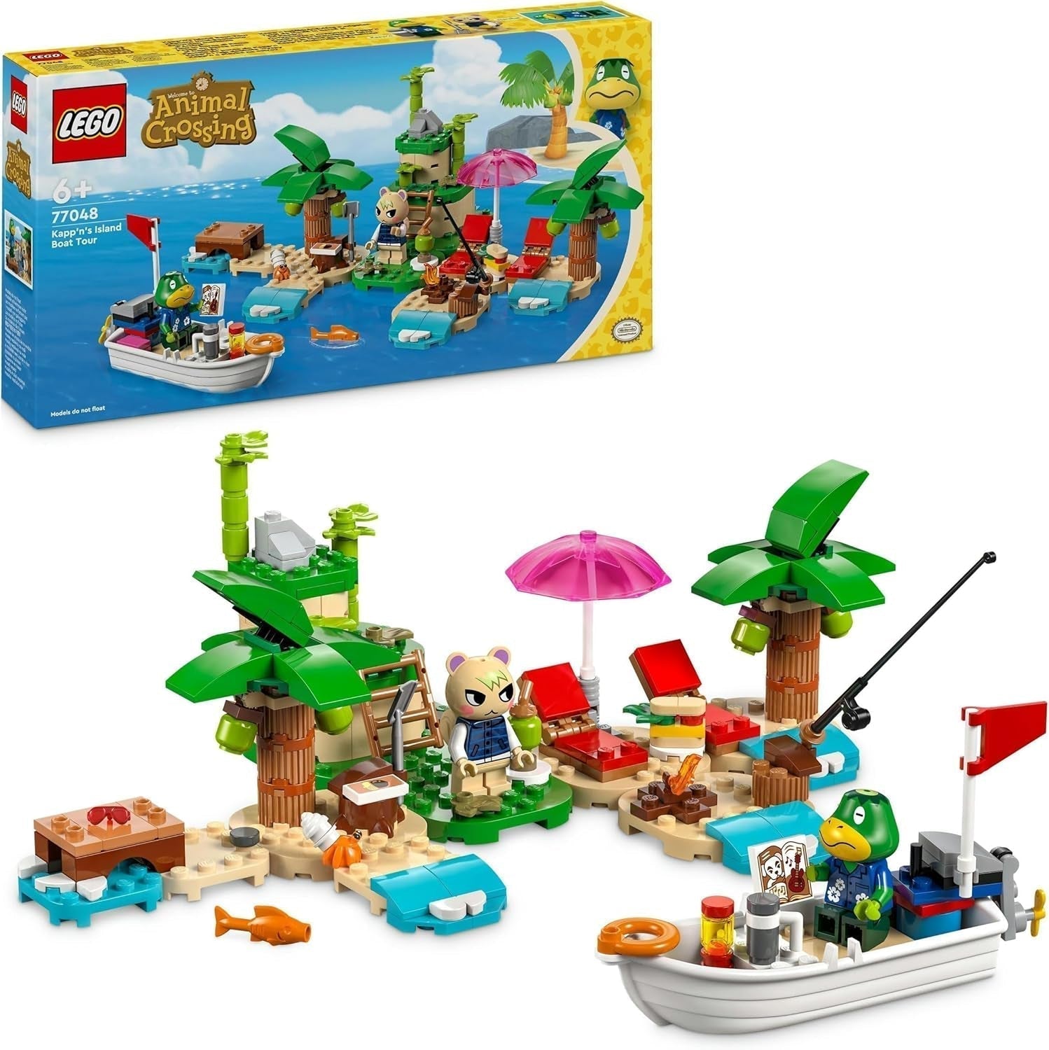 LEGO Animal Crossing Paseo en Barco por la Isla de Käptens, juguete creativo para niños con 2 minifiguras de la serie de videojuegos incluida Huschke, regalo para niñas y niños a partir de 6 años 77048 Juegos de construcción Besuche den LEGO-Store Single