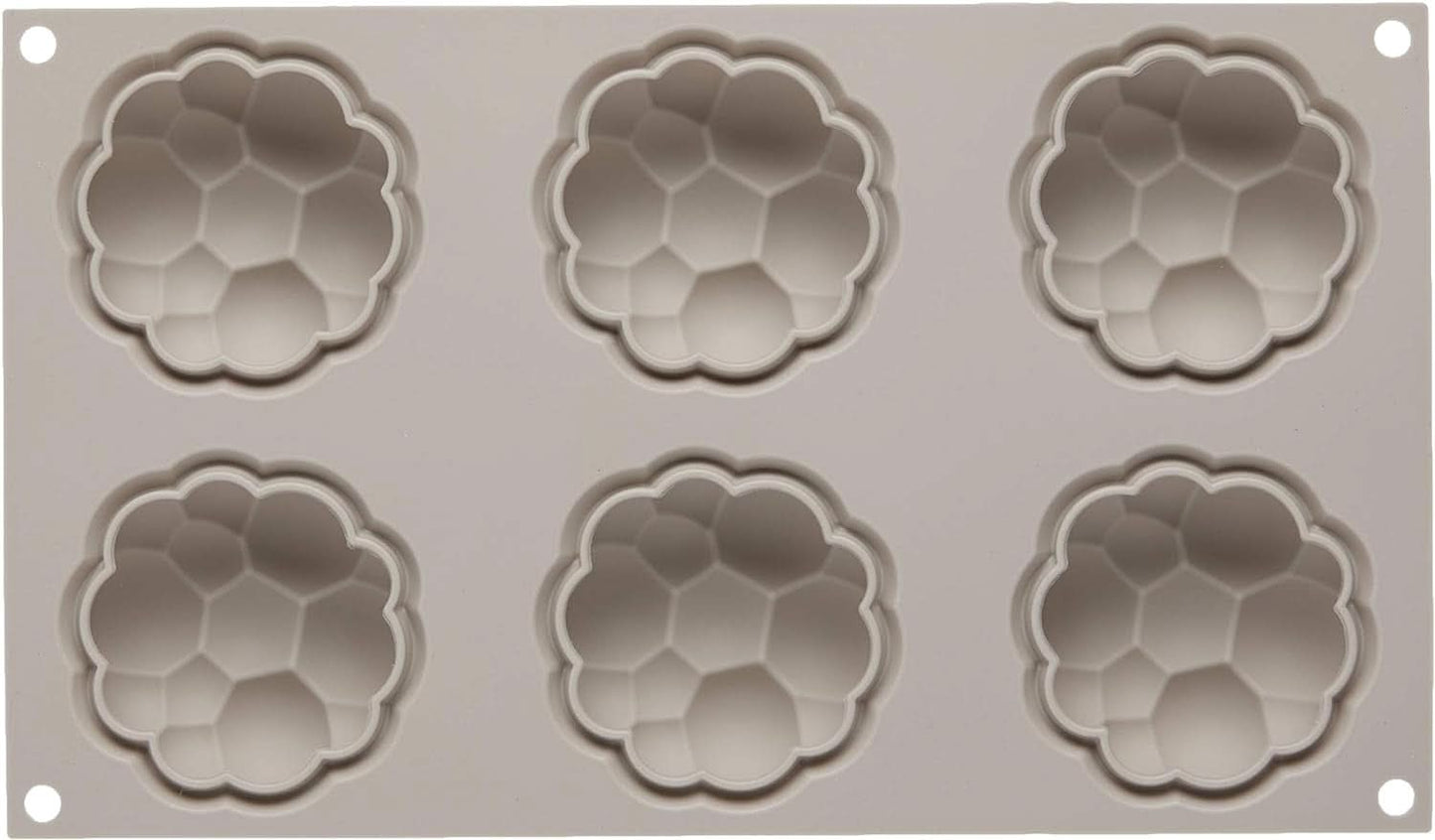 Silikomart, Molde para tartas de silicona Tartufo, 8 puertos individuales, Ø 62 H 52 mm Cocina Naty Shop Bollicine