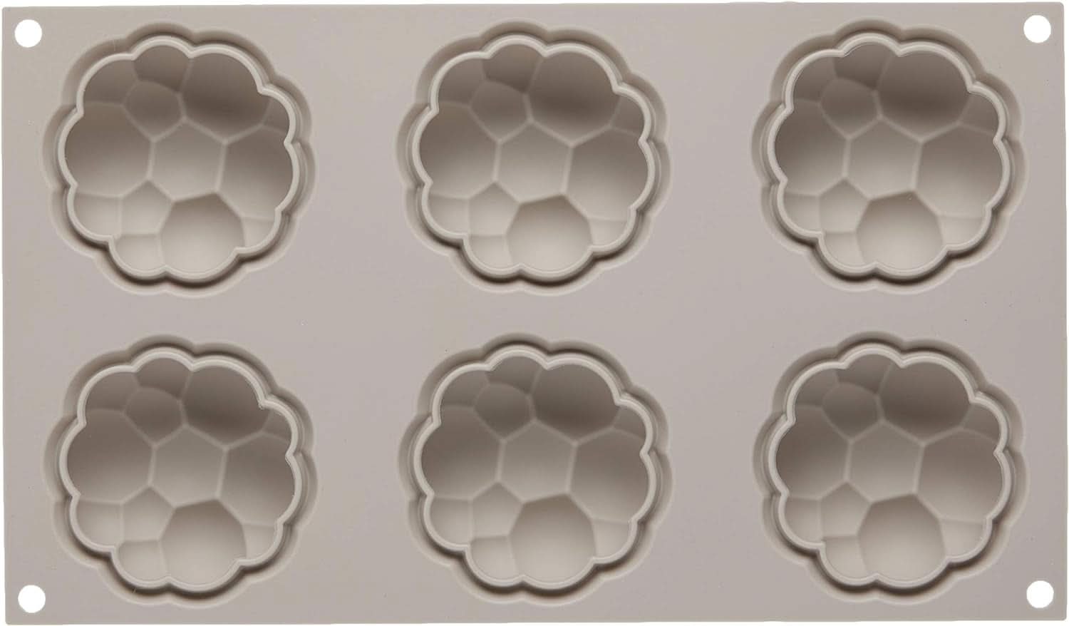 Silikomart, Molde para tartas de silicona Tartufo, 8 puertos individuales, Ø 62 H 52 mm Cocina Naty Shop Bollicine