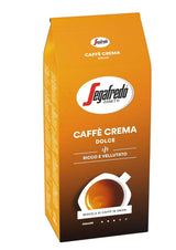 Segafredo Zanetti Caffè Crema Dolce - Granos enteros (paquete de 1 kg) - Apto para Caffè Crema - Café en grano de tostado ligero a medio con un sabor suave y equilibrado (paquete de 2)