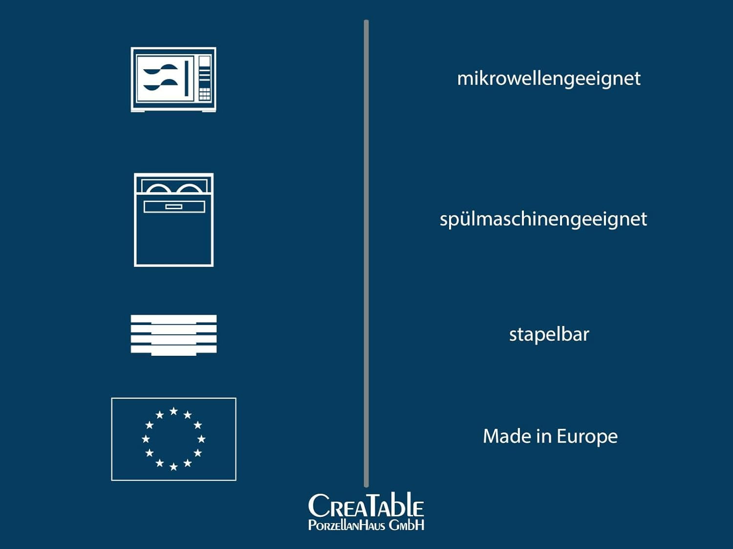 CreaTable, 16999, serie Flora ORCHARD, juego de vajilla de 16 piezas para 4, servicio combinado de porcelana, apto para lavavajillas y microondas, fabricado en Europa