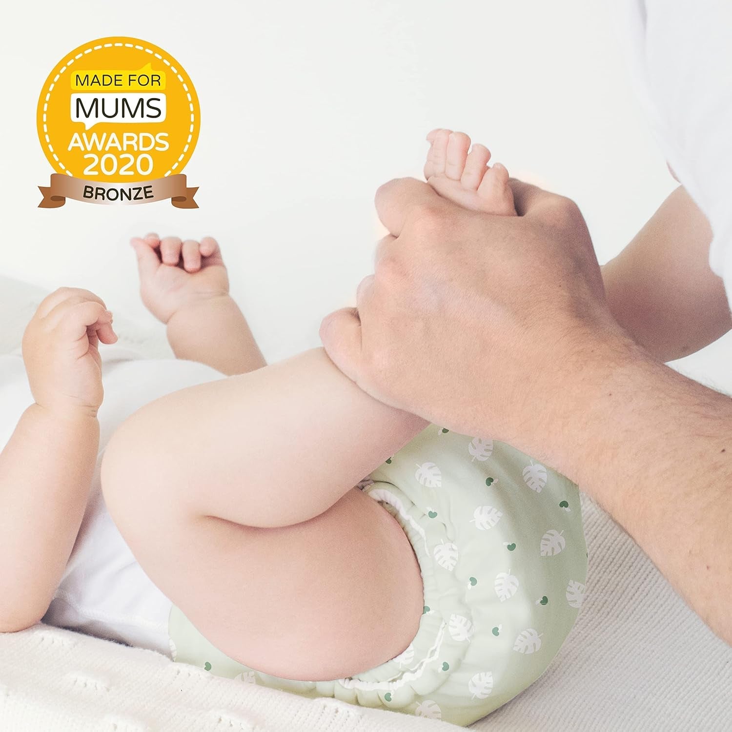 Toallitas reutilizables para bebé Bambino Mio - Básicas - Ecológicas, sin químicos, de doble cara, lavables, paquete de 10, nube - El embalaje puede variar