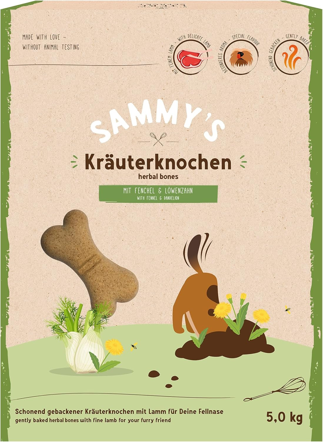 Monedas de muesli de Sammy | Snacks crujientes al horno para perros | Monedas de muesli de 5 cereales para tu amigo peludo grande (más de 30 kg) | 1 kilogramo