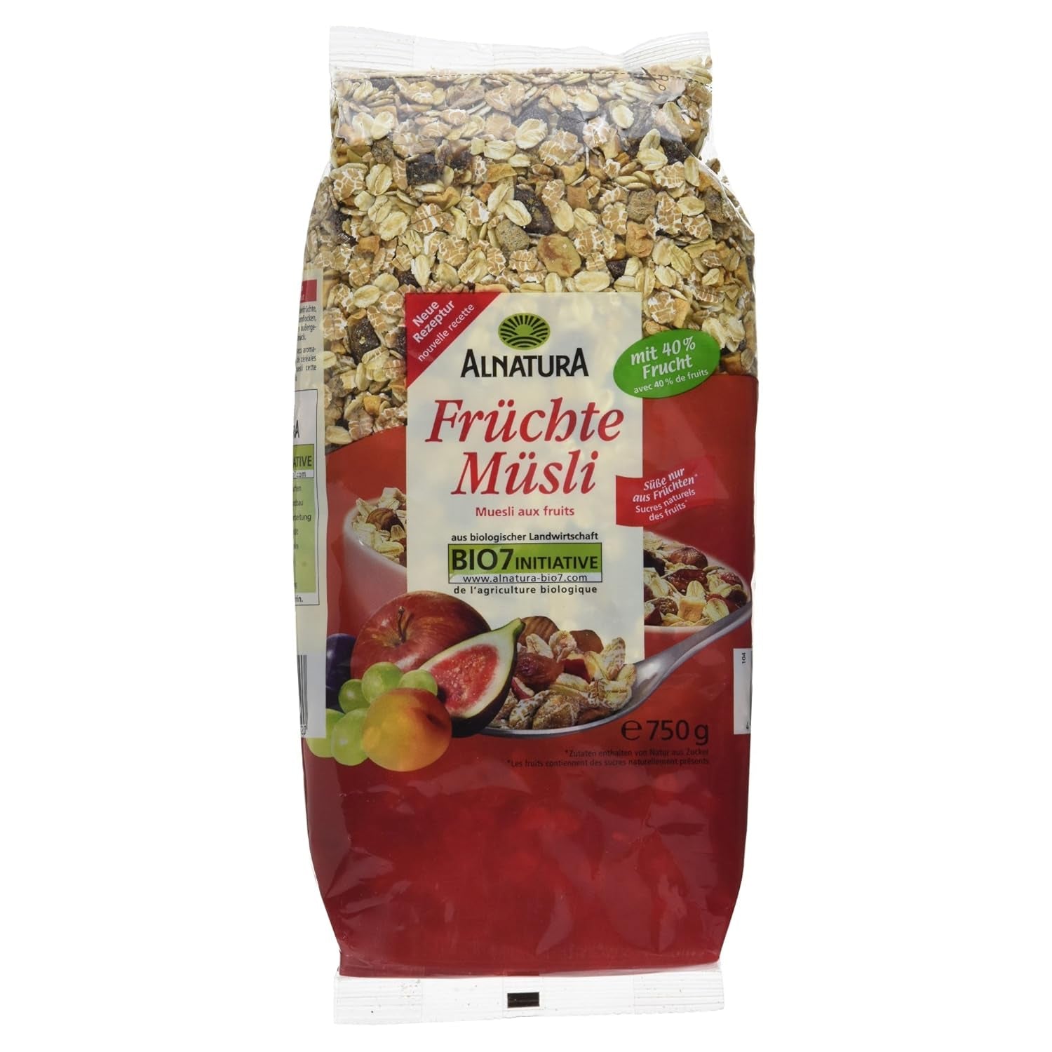 Muesli con frutas ecológicas, 750g