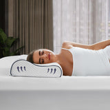 Z-Hom Almohada Cervical, Almohada Viscoelástica, Almohada para Dormir De Lado, Almohada Ergonómica, Almohada Antirronquidos, Almohada Ortopédica para Dormir, Funda Extraíble (49 X 30 X 7/10 Cm) Almohadas Ortopédicas Cervicales Naty Shop
