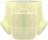 CutiePlusU Pañales para adultos, paquete de 10 bragas desechables para incontinencia con trabillas para mujeres y hombres, máxima absorbencia durante la noche - amarillo (tamaño mediano 71-96 cm)