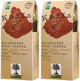 Kaffa Wild-Kaffee suave ganze Bohne 2er-Pack (2x 250g) bio vegano justo Arábica MildBohx2