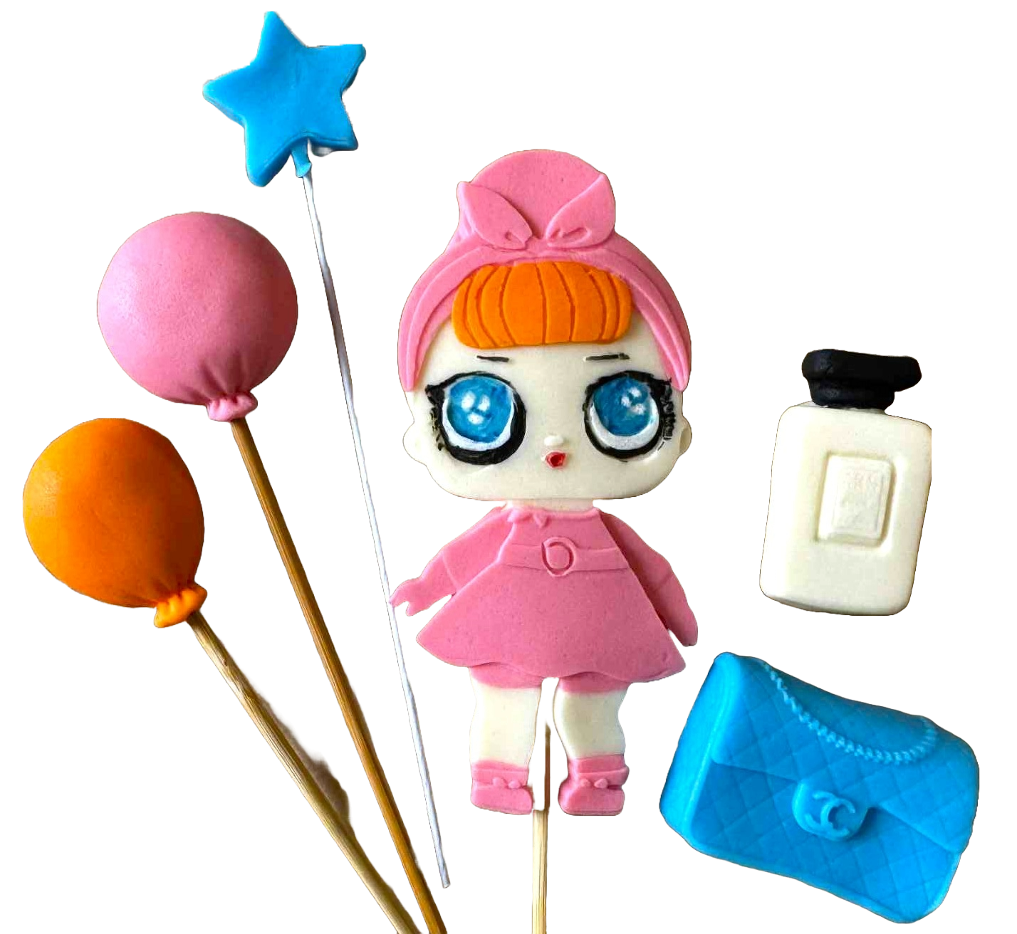 Set de adornos comestibles, Adornos para muñecas LOL de Sugar Paste Nati Shop