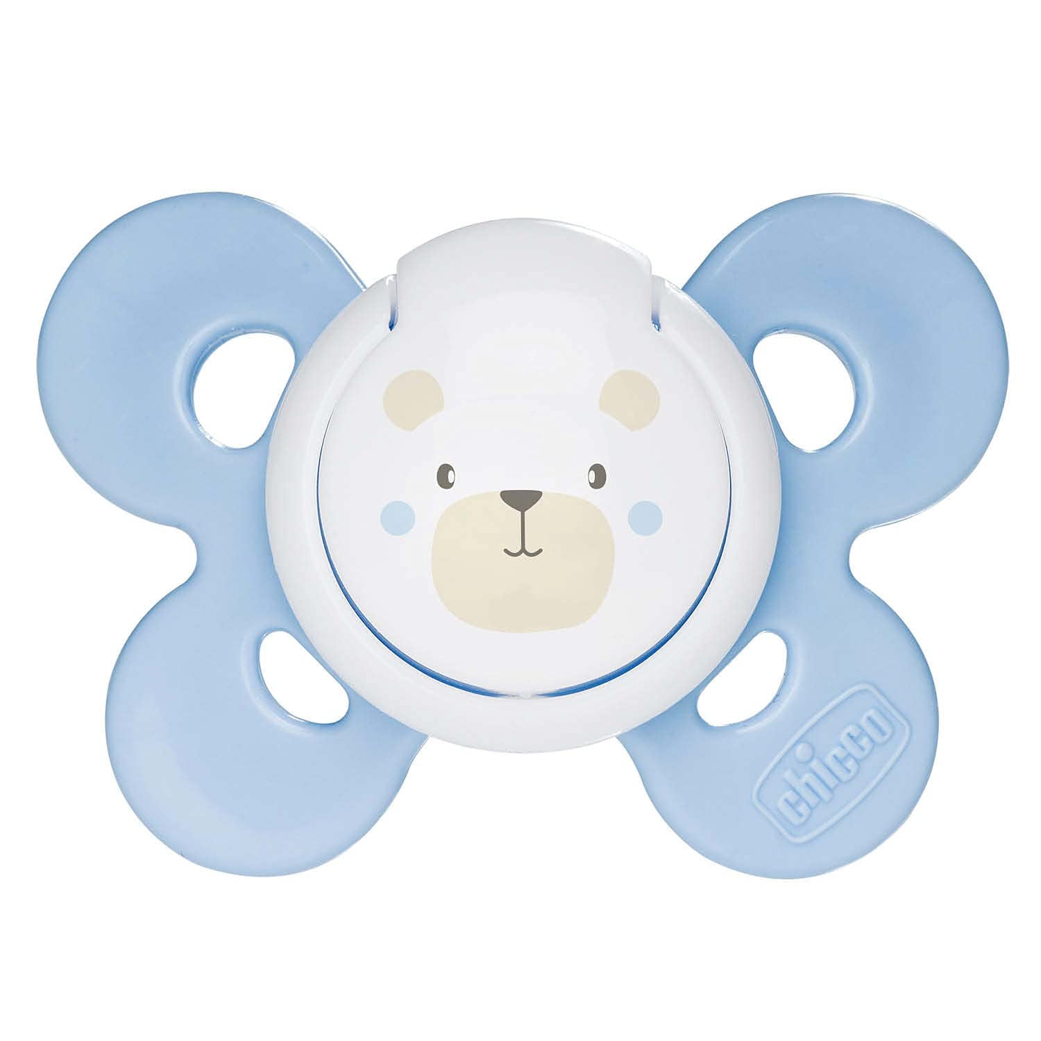 Chicco Chupete PhysioForma Comfort 16-36 Meses, Chupete para Bebé con Tetina de Silicona, 1 Pieza, Favorece la Respiración Fisiológica y el Desarrollo Bucal Correcto, Azul