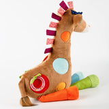 SIGIKID 42863 Jirafa XXL Juguete Bebé, Juguete Educativo PlayQ, Peluche con Mordedor, Sonajero, Espejo, Chirriante, para Bebés y Niños a Partir de 3 Meses, Multicolor/Jirafa 72cm Juguetes Bebe Naty Shop