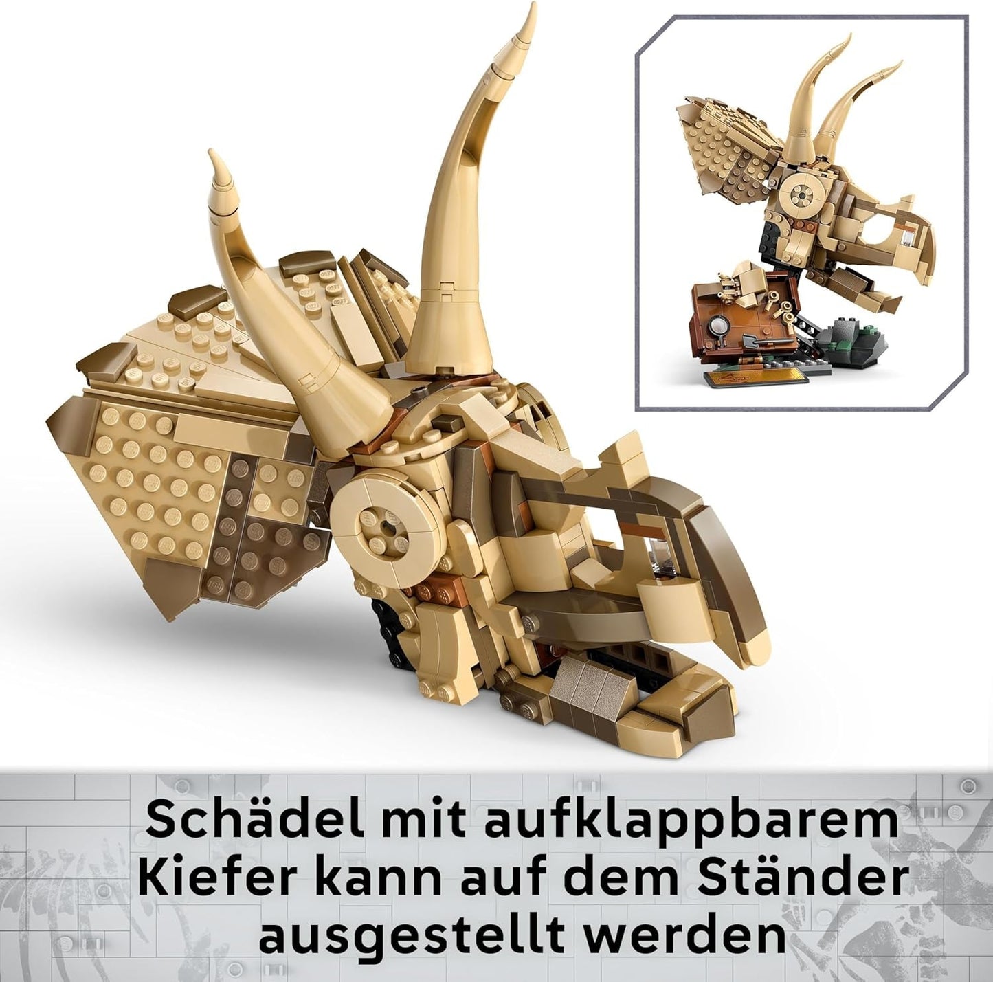 LEGO Jurassic World Dinosaur Fossils: Modelo de Calavera de Triceratops, juguete de dinosaurio para niños y niñas a partir de 9 años, regalo para niños y fans Jurassic World 76969 Juegos de construcción Besuche den LEGO-Store