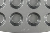 CSB111 Antihaftbeschichtete Mini-Muffinform Mit 24 Löchern Aus Karbonstahl, Edelstahl, Plata, 39,4 X 24,6 X 2,1 Cm Moldes y bandejas para repostería Naty Shop