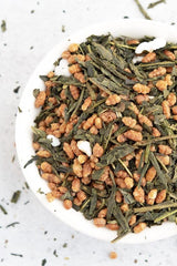 Té verde Umami Bio Genmaicha de culturas japonesas, 100g - Hojas de té con arroz frito -