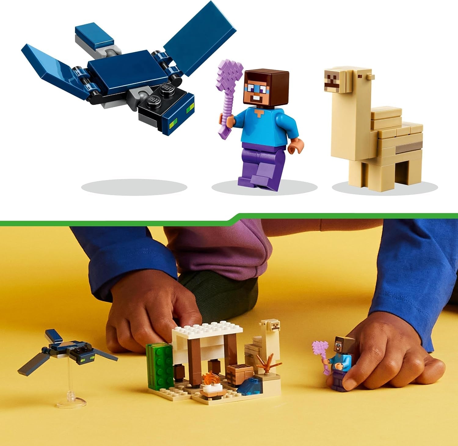 LEGO Minecraft Steve's Desert Expedition, set de videojuego para niños y niñas, bioma con Steve, casa, figuritas y juguete Camel, regalo gamer para niños a partir de 6 años 21251 Juegos de construcción Besuche den LEGO-Store