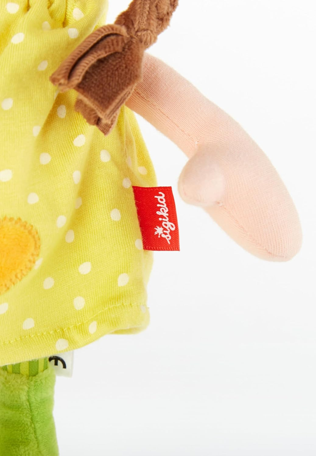 SIGIKID 39411 Muñeca Niña Suave y Pequeña, Juguete para Bebé, Recomendado A Partir de 6 Meses, Amarillo