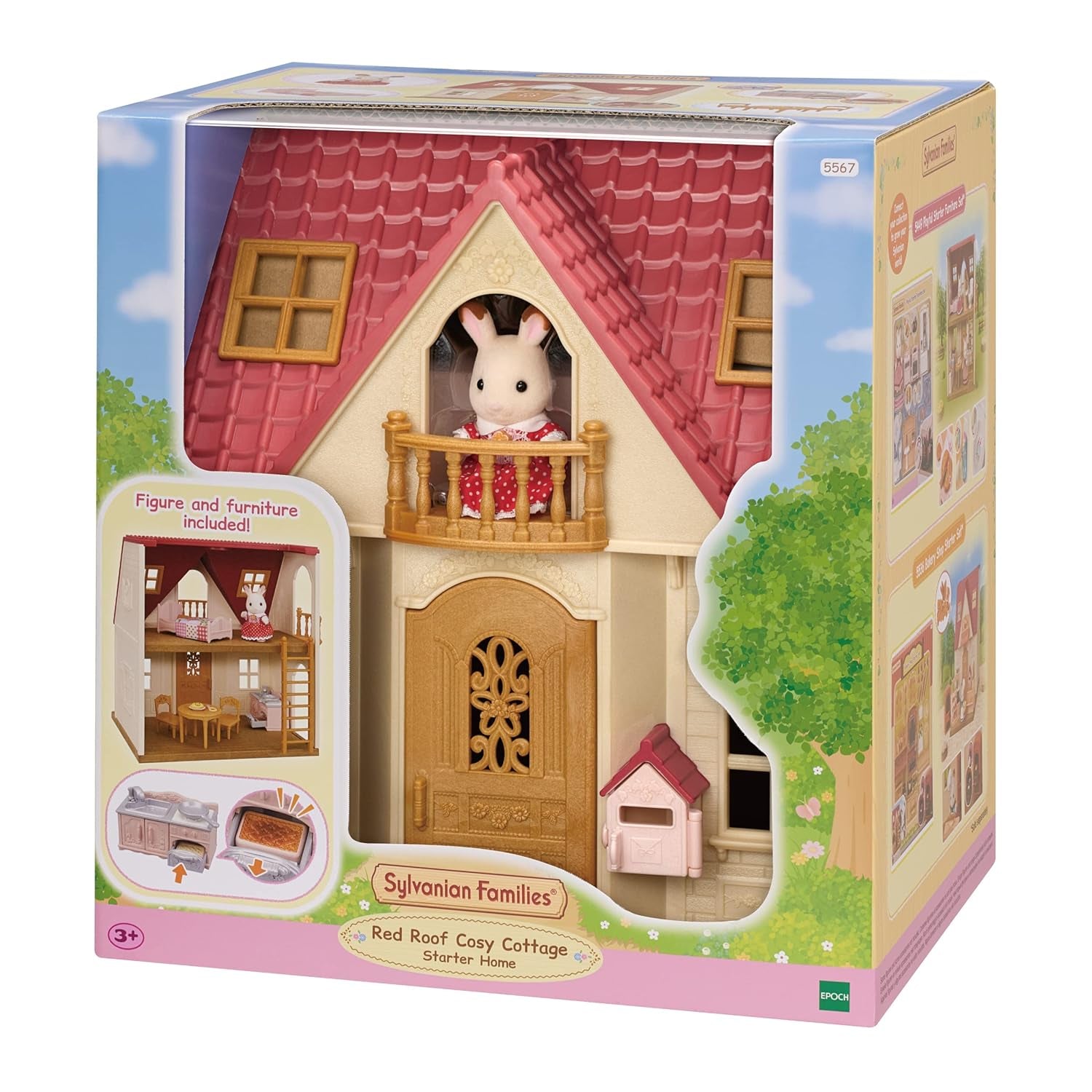 L5567 NUEVA Casa Inicial, Multicolor L5706 Familia Milk Bunny - Figuras casa de muñecas