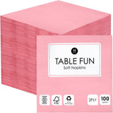 Table Kind 100 Servilletas Suaves Blancas a Granel, Servilletas de Alta Calidad para Fiesta, Catering y Uso Diario, FSC, Sostenibles y Reciclables, Fabricadas en la UE | 2 capas | 33cm