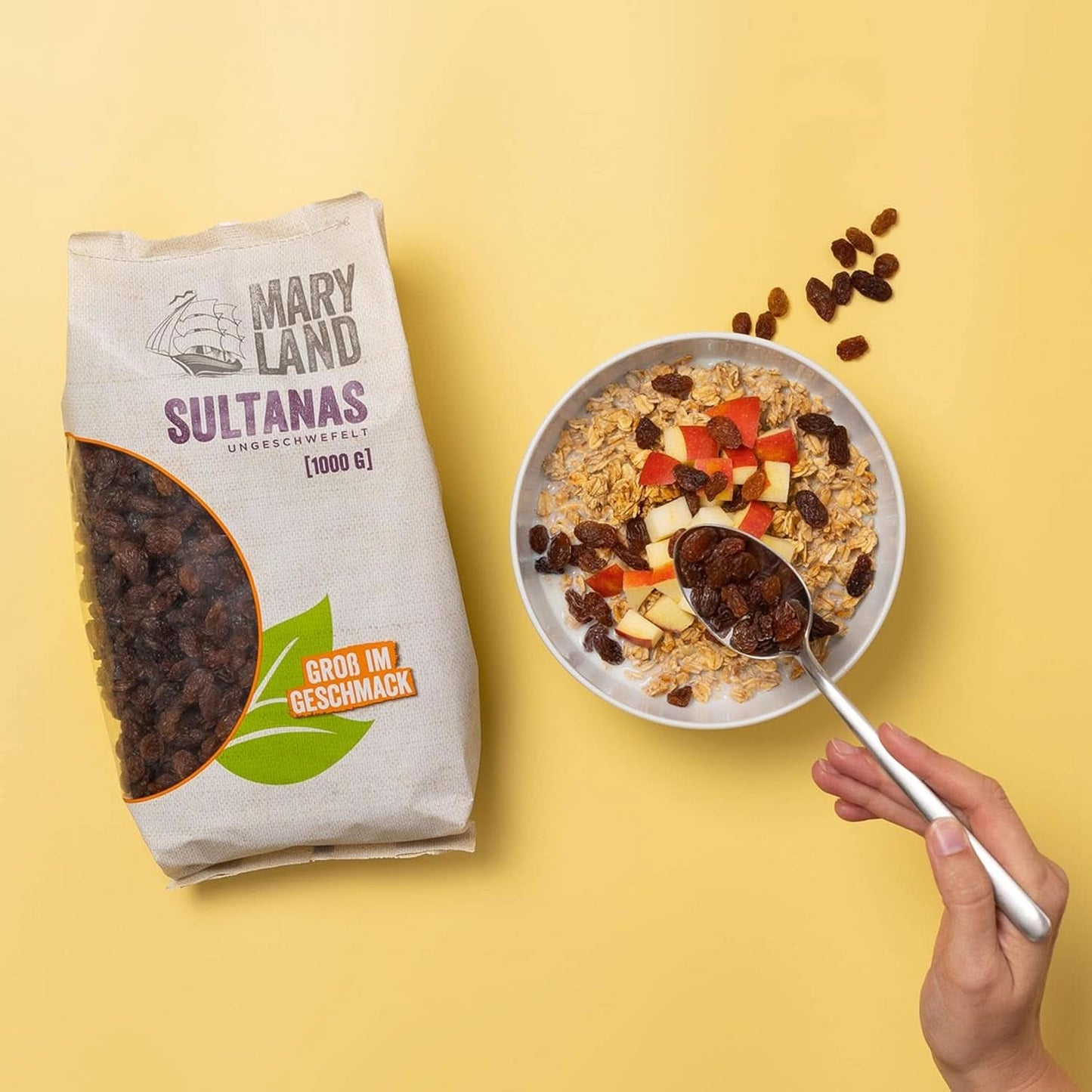 Maryland Sultanas, Pasas deshidratadas, naturalmente dulces, sin azúcares añadidos - sin conservantes, 1 Kg Productos deshidratados Naty Shop