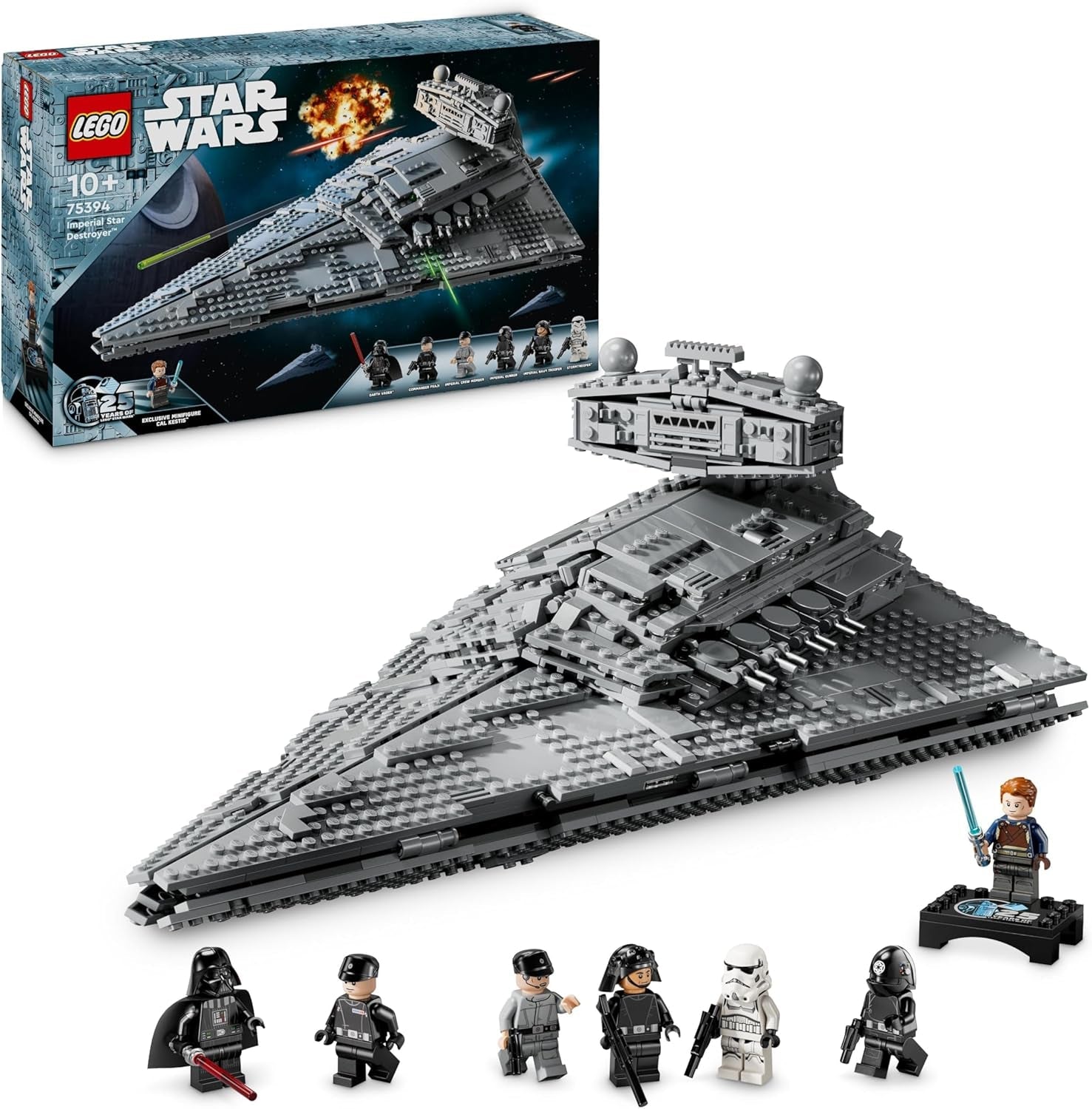 LEGO Star Wars Destructor Estelar Imperial, Set de Nave Estelar, Juguete de Construcción, Set de Juego de Darth Vader y Cal Kestis, Regalo de Cumpleaños para Niños, Niñas y Fanáticos 75394 Juegos de Construcción Besuche den LEGO-Store Default Title