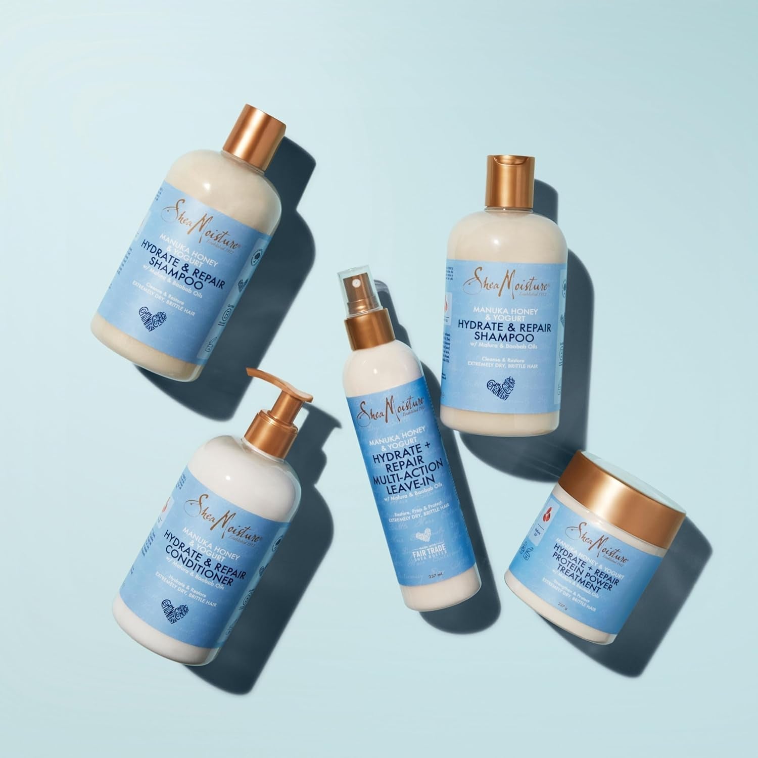 Sheamoisture Hydrate & Repair, acondicionador para cabello extremadamente seco y quebradizo, cuidado del cabello con miel de Manuka y yogur Sheamoisture