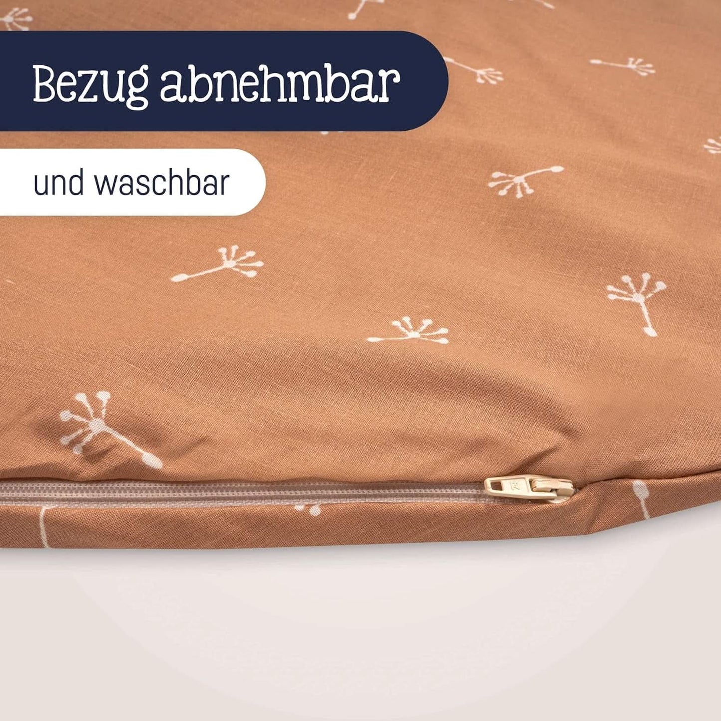 Julius Zöllner Cojín de lactancia ecológico 190 cm, relleno 42 litros Microperlas de Eps, fabricado en Alemania Accesorios Alimentación y Lactancia Bebe Naty Shop