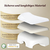SAHEYER Almohada para dormir de lado con brazo, almohada ortopédica ergonómica, almohada viscoelástica para cuello y hombros, almohada cervical con brazos multiángulo para muchas posiciones para dormir (blanco) Almohadas ortopédicas cervicales Naty Shop