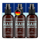 MOÉRIE Ultimate Mineral Hair Growth Spray para cabello más largo, más grueso y con más volumen - con biotina y cafeína - Productos para el cabello veganos, sin parabenos, todo tipo de cabello, revierte la caída del cabello - Suministro para 2 meses Cuidado del cabello Naty Shop Juego de tres