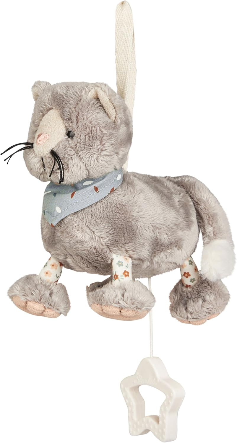 Sterntaler S cat Lilly caja de música - caja de música para bebé hecha de tela suave - peluche para que los niños lo aten - ayuda para dormir tiene un efecto calmante en casa y mientras viaja, gris Juguetes Bebe Naty Shop Default title