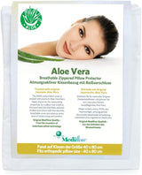 Funda de almohada mediflow aloe vera, protector de almohada, algodón, blanco, 40 X 80 cm Naty Shop almohadas estándar 40 X 80 cm