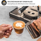 Krups Precision Cafetera espresso manual con portafiltro y molinillo, Cafetera barista con panel de control intuitivo, ajustes de preinfusión, Cafetera espresso con boquilla de vapor, calentamiento rápido, XP801T10