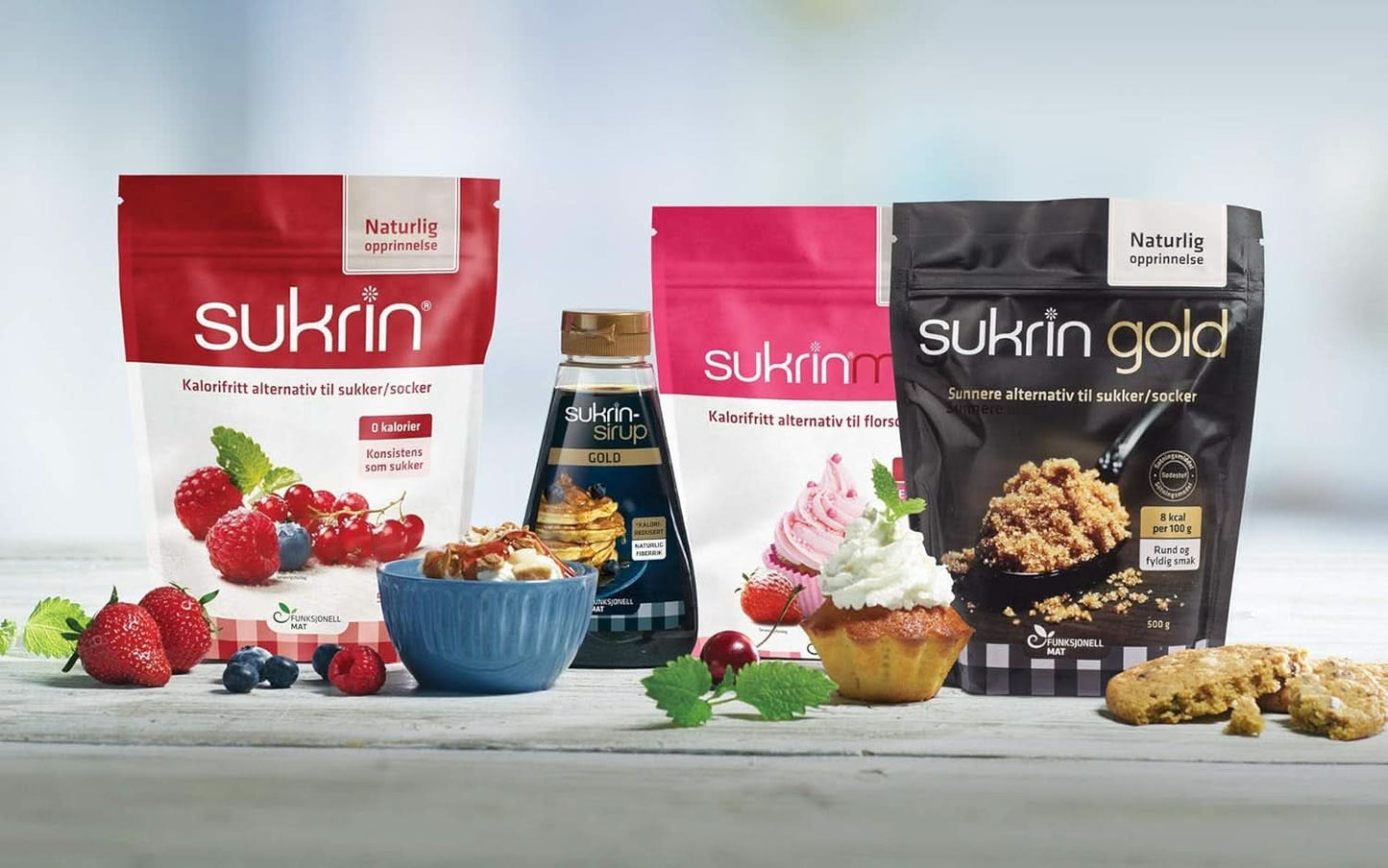 Sukrin Eritritol, alternativa natural al azúcar sin calorías, 1 paquete, 500 gramos Edulcorantes Naty Shop