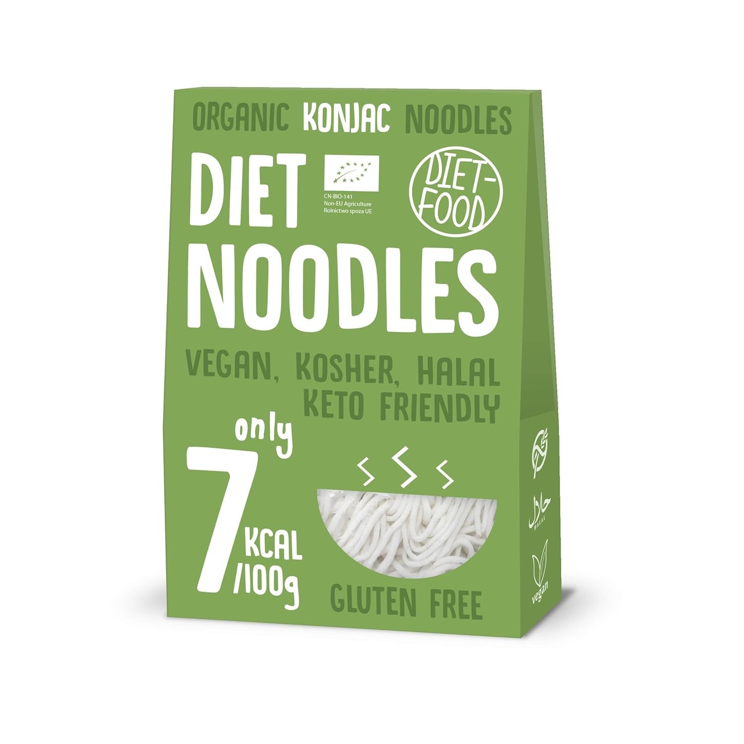 DIET-FOOD Arroz instantáneo Shirataki Konjac orgánico, bajo en carbohidratos, bajo en calorías, vegano, sin grasa, sin soja, sin gluten, apto para ceto, adelgazante, 300 gramos