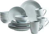 MÄSER Pastel Selection, Modernes Geschirr Set para 4 personas, 16-teiliges Kombiservice aus Keramik, Steinzeug, Türkis-Grün