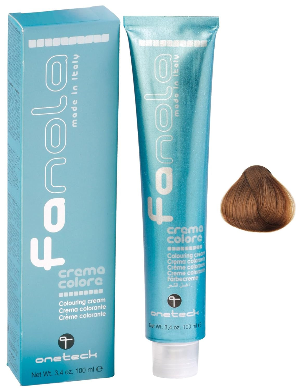 Fanola crema colore Crema colorante 7.0 Rubio, 100 ml Tinte para el cabello Naty Shop 8.03 Rubio claro cálido