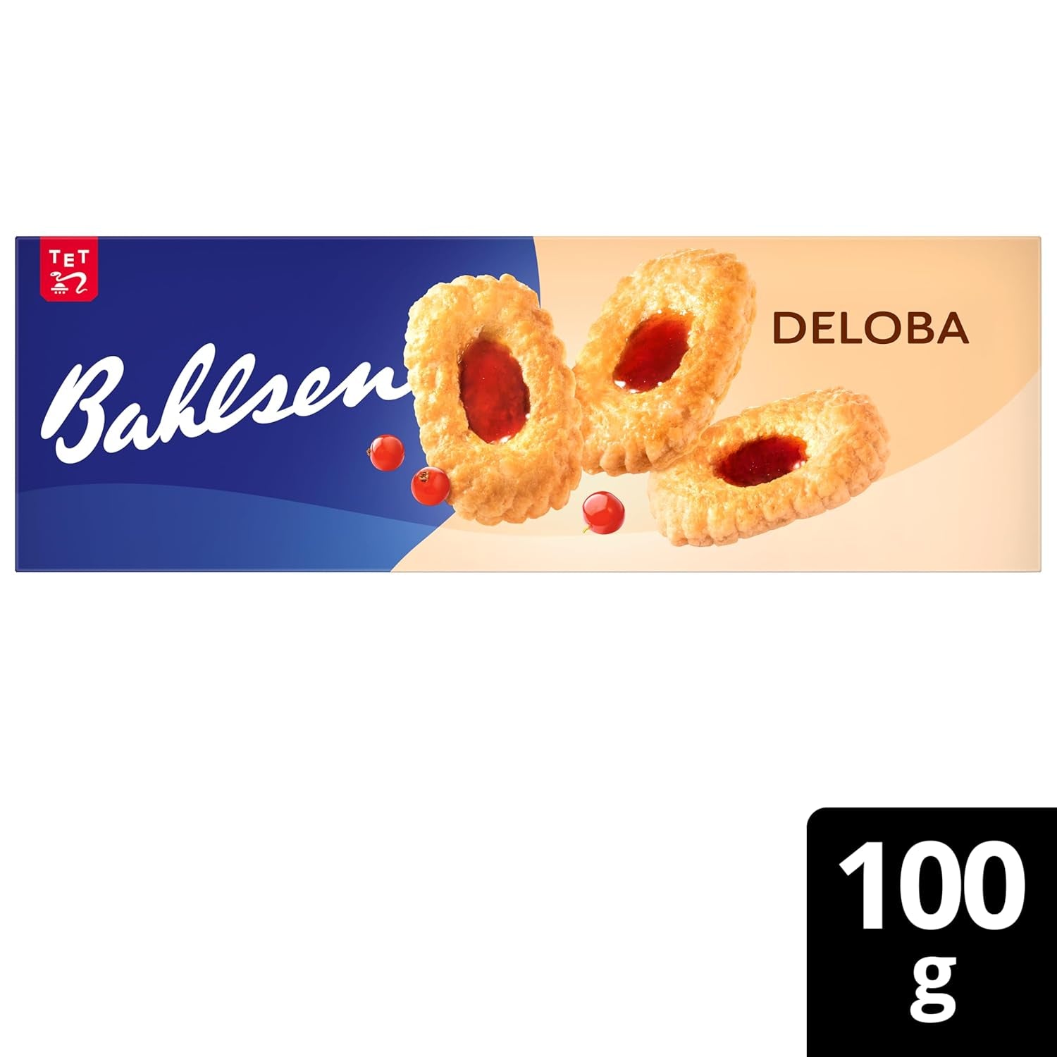 Bahlsen Deloba - 1 paquete - Hojaldre de grosella negra y cereza (1 x 100 g)