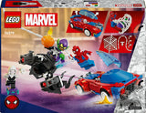 LEGO Marvel Coche de Carreras Spider-Man y Duende Verde Venom, Juguete de Juego de Roles Spidey con Figuras de Superhéroes y Coche para Construir, Regalo para Niños, Niños y Niñas de 7 Años 76279 Juegos de Construcción Beuche den LEGO-Store