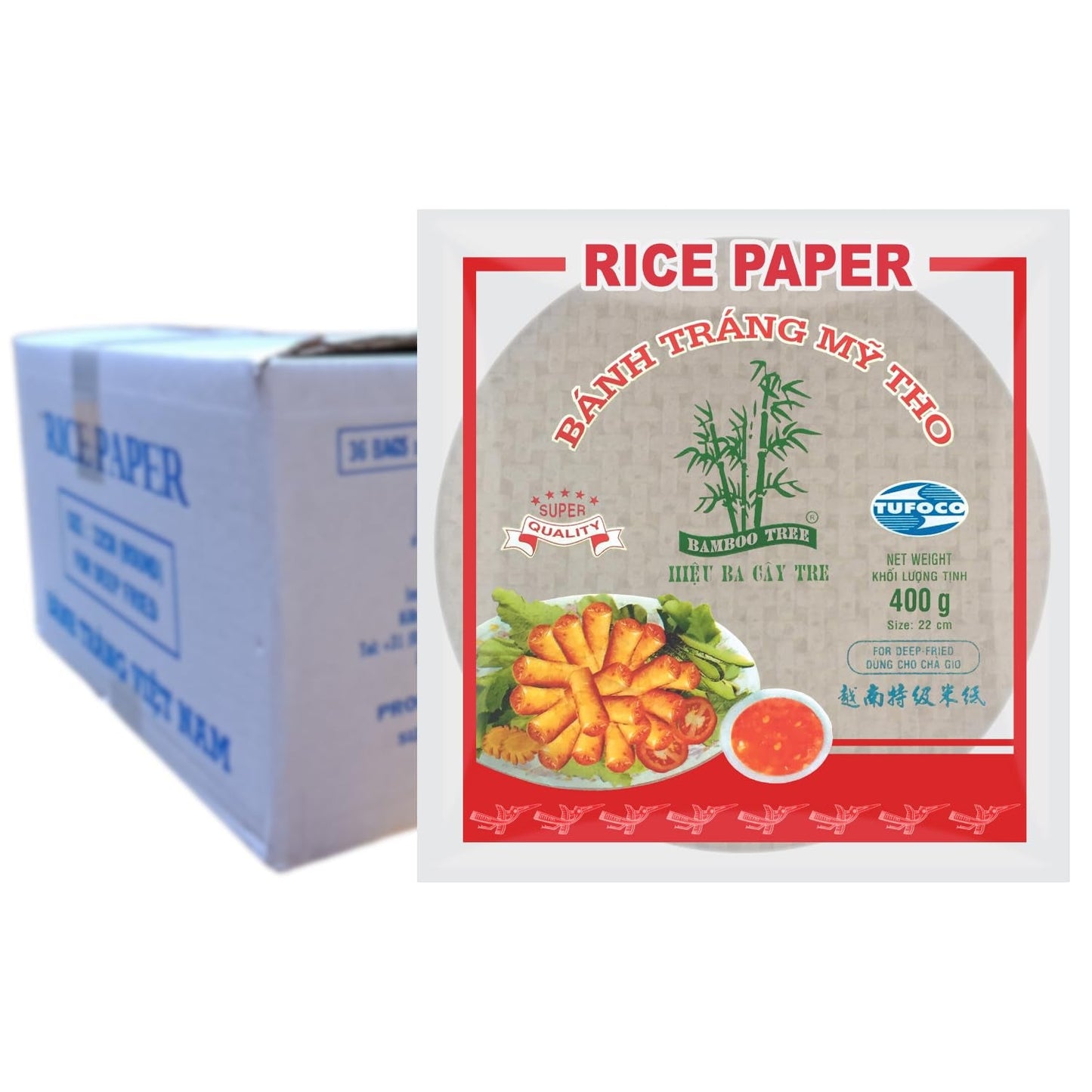 ARBOL DE BAMBÚ - Papel de arroz 22 cm. (Rollitos de verano) - 1 x 400 g