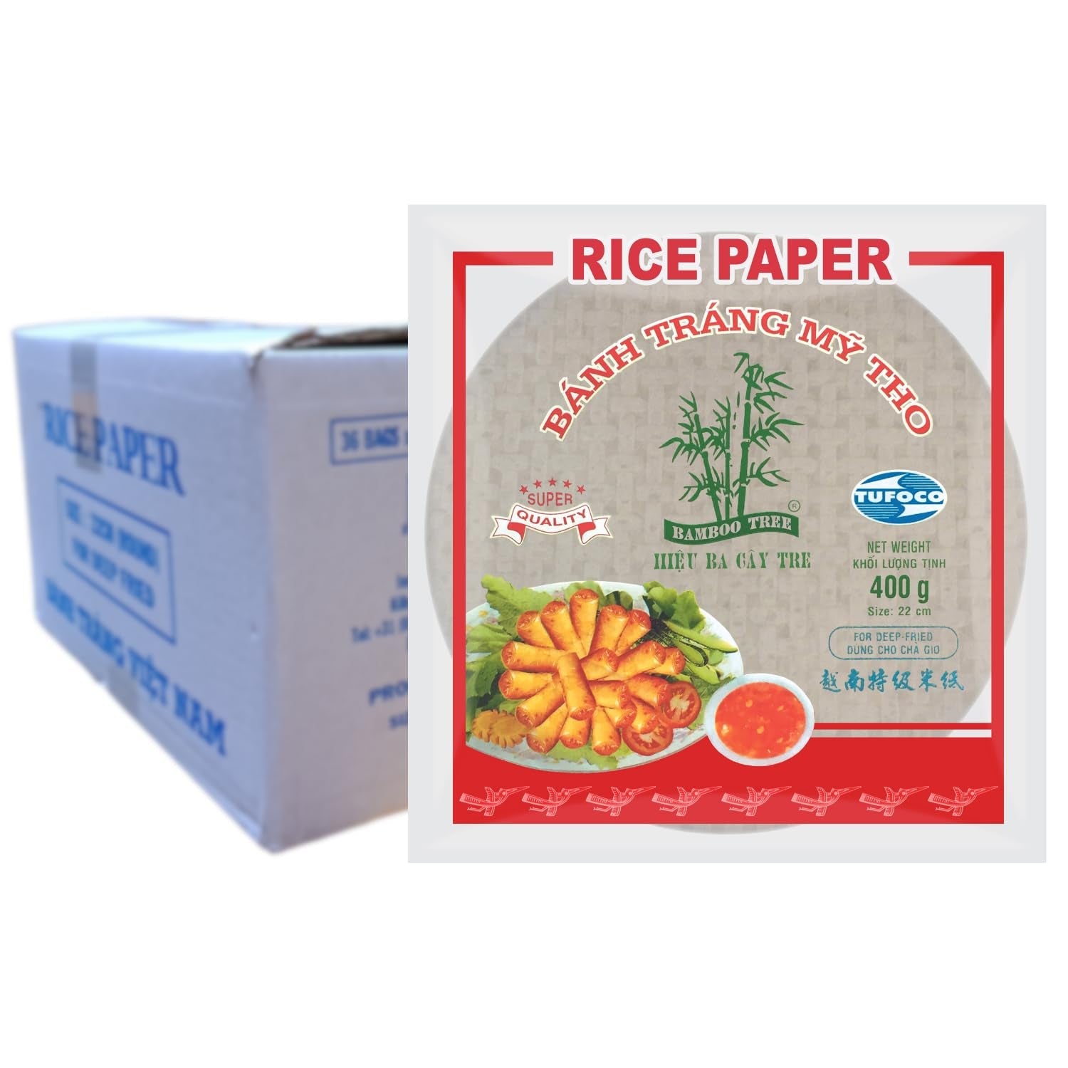 ARBOL DE BAMBÚ - Papel de arroz 22 cm. (Rollitos de verano) - 1 x 400 g