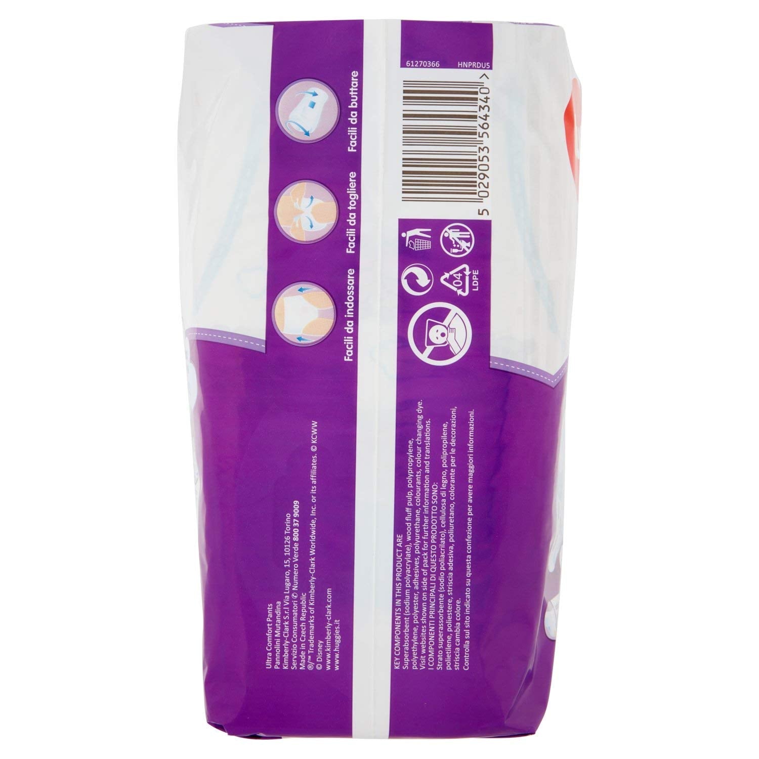 Huggies PANNOLINI Mutandina Pañal Desechable, Niño/Niña, 12kg, 17kg, Multicolor, 14 Piezas (S)