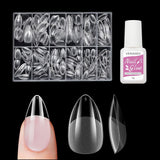 Uñas postizas cortas bailarina 500 Uds pegamento en 12 tamaños uñas artificiales Gel suave corto cobertura completa puntas de uñas para uñas de Gel cortas S